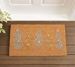 Metallic Trees Light Up Doormat | Pottery Barn (US)