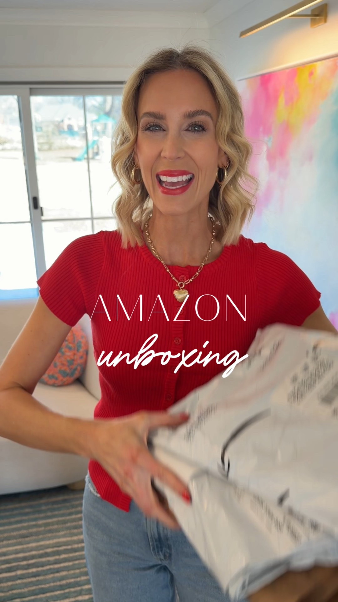 You’ll love this Amazon unboxing!! So many good Amazon spring tops! Amazon ruffle collar cardigan, polka dot cardigan, leopard cardigan, Amazon blouse, Amazon crochet top, Amazon tie front tank, and more!
