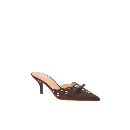 Time and Tru Women's Studded Kitten Heel Mules | Walmart (US)