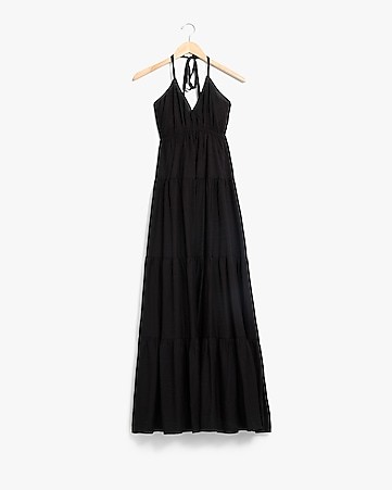 Tiered Halter Maxi Dress | Express