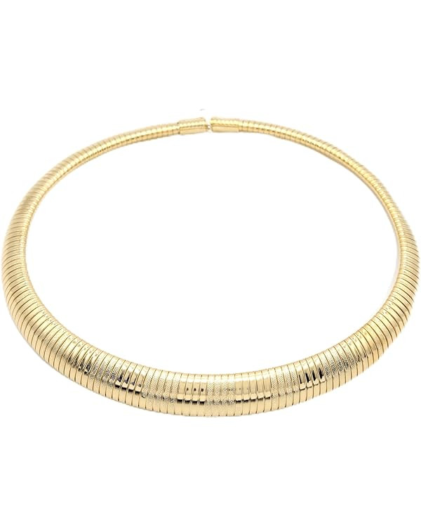 Marshal Metal Fashion Necklace 18K Gold Plated Brass Omega Choker Necklace | Amazon (US)