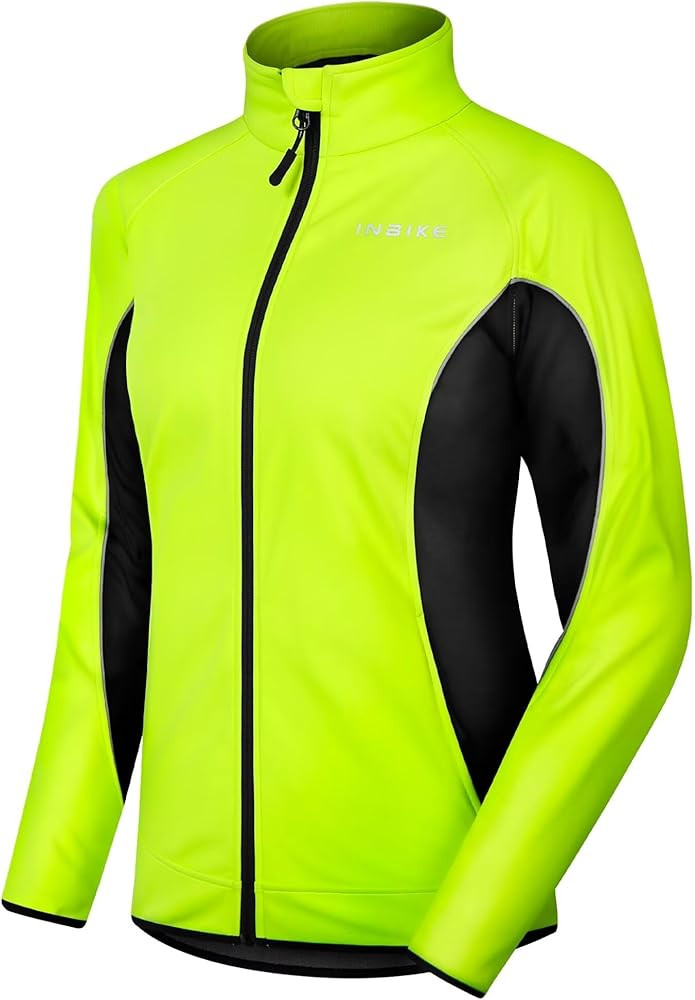 INBIKE Women's Cycling Jacket Biking Running Windbreaker Thermal Fleece Lined Reflective Coat for... | Amazon (US)