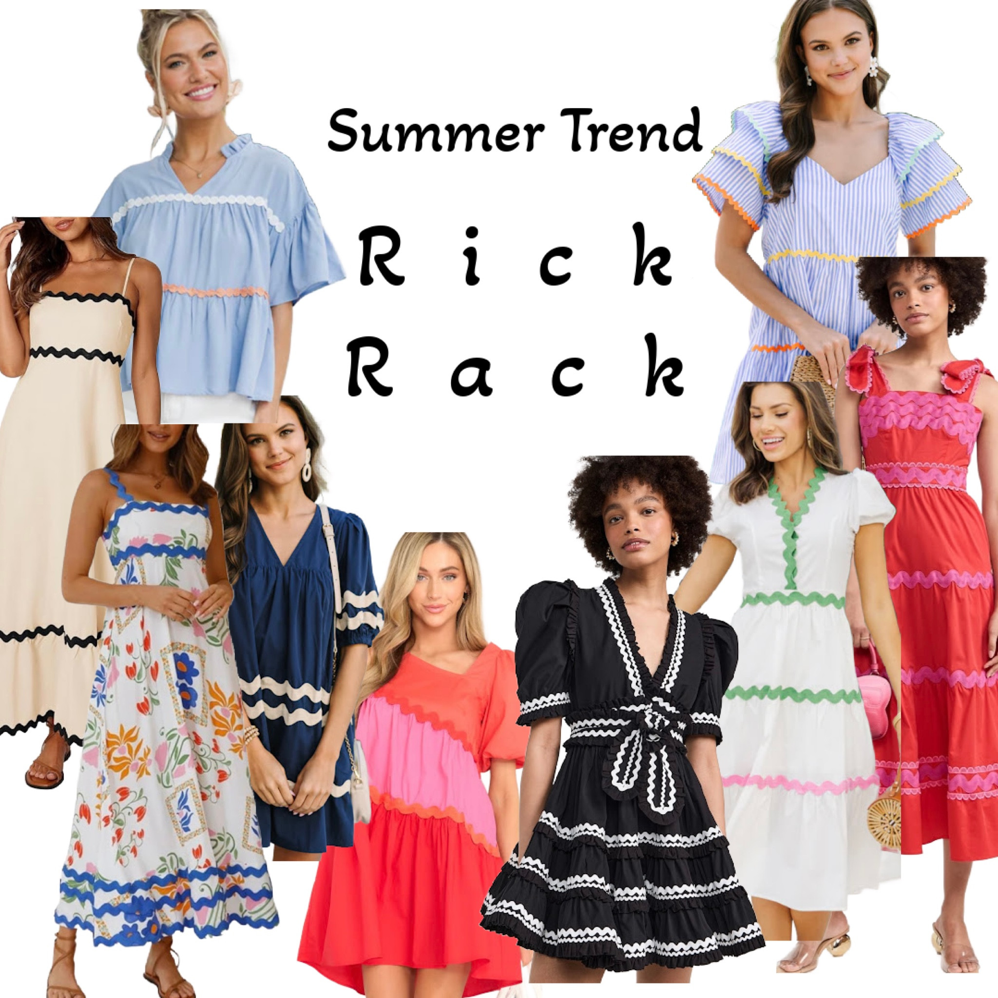 Rickrsck is a hit trend for summer!

Check out all these fun trending styles! 

Maxi dress
Summer dress
Midi dress
Mini dress
Puff sleeve top 
One piece Swimsuit
Graduation dress
Wedding guest 

#LTKSeasonal #LTKStyleTip #LTKWedding