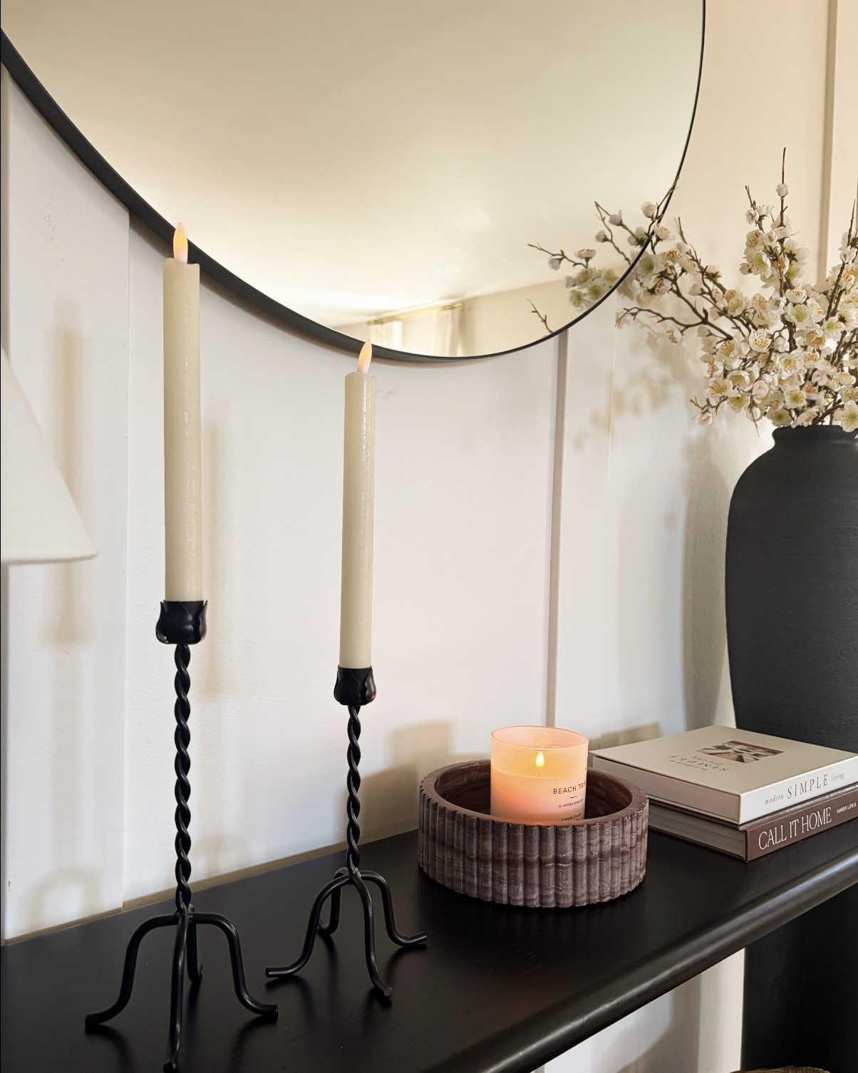 Sneak peek of our new @popmaison console table, styled for spring. ✨🤎

Amazon Cherry Blossom stems, entryway styling 

#LTKSeasonal #LTKHome