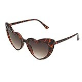 Betsey Johnson Women's Brea Sunglasses Heart, Tortoise, 55mm | Amazon (US)