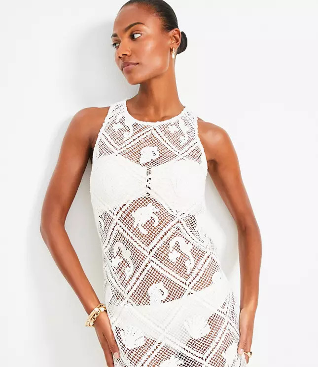 LOFT Beach Seaside Crochet Swimsuit Coverup | LOFT