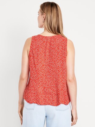 Button-Down Crepe Swing Top | Old Navy (US)