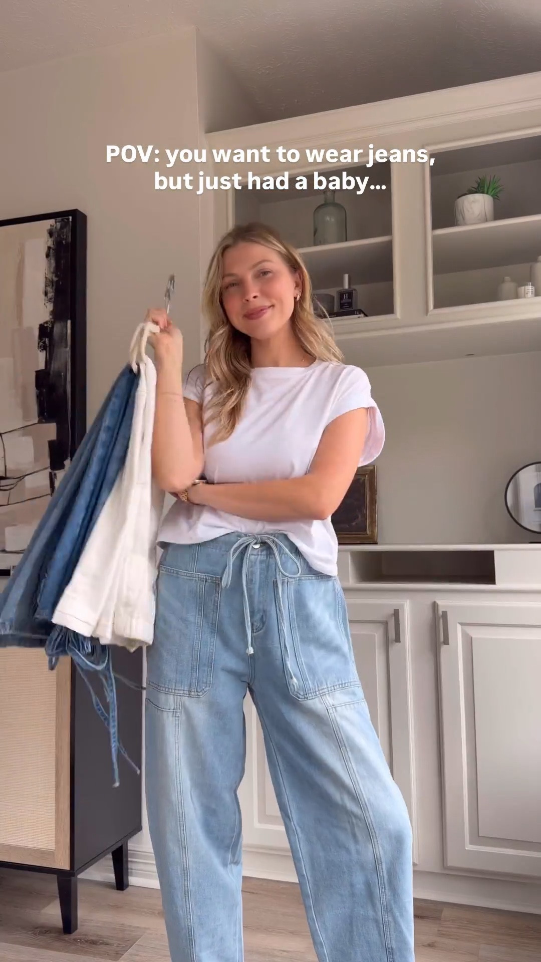 Comfy & stretchy jeans especially postpartum!! Sizing: wearing M in the first, 4 in the next two and M in the last for length but should have done S. 

#LTKBump #LTKmomlife #LTKootd