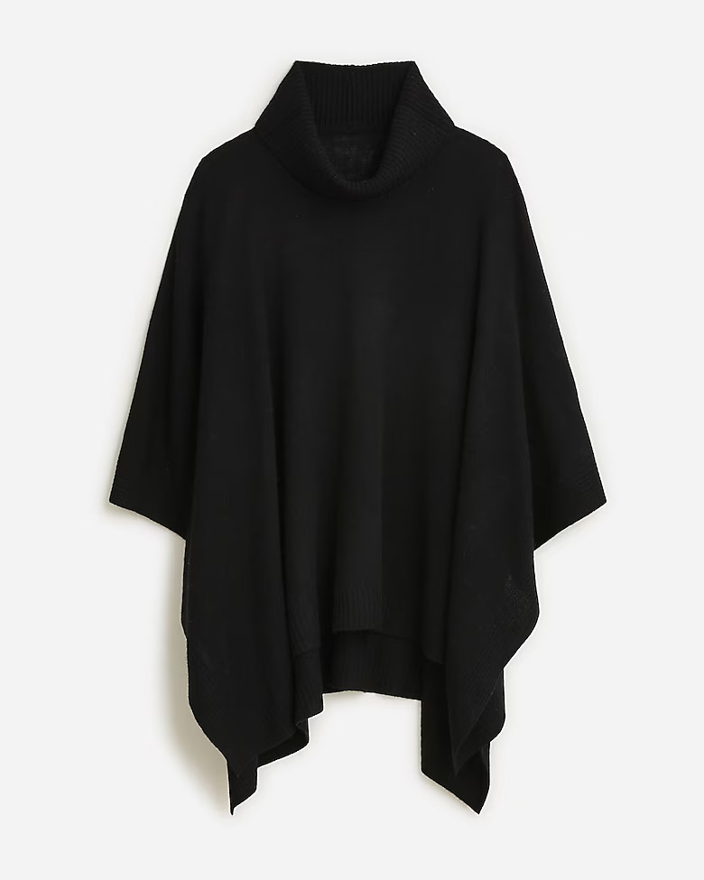 Wool-cashmere blend turtleneck poncho | J. Crew US