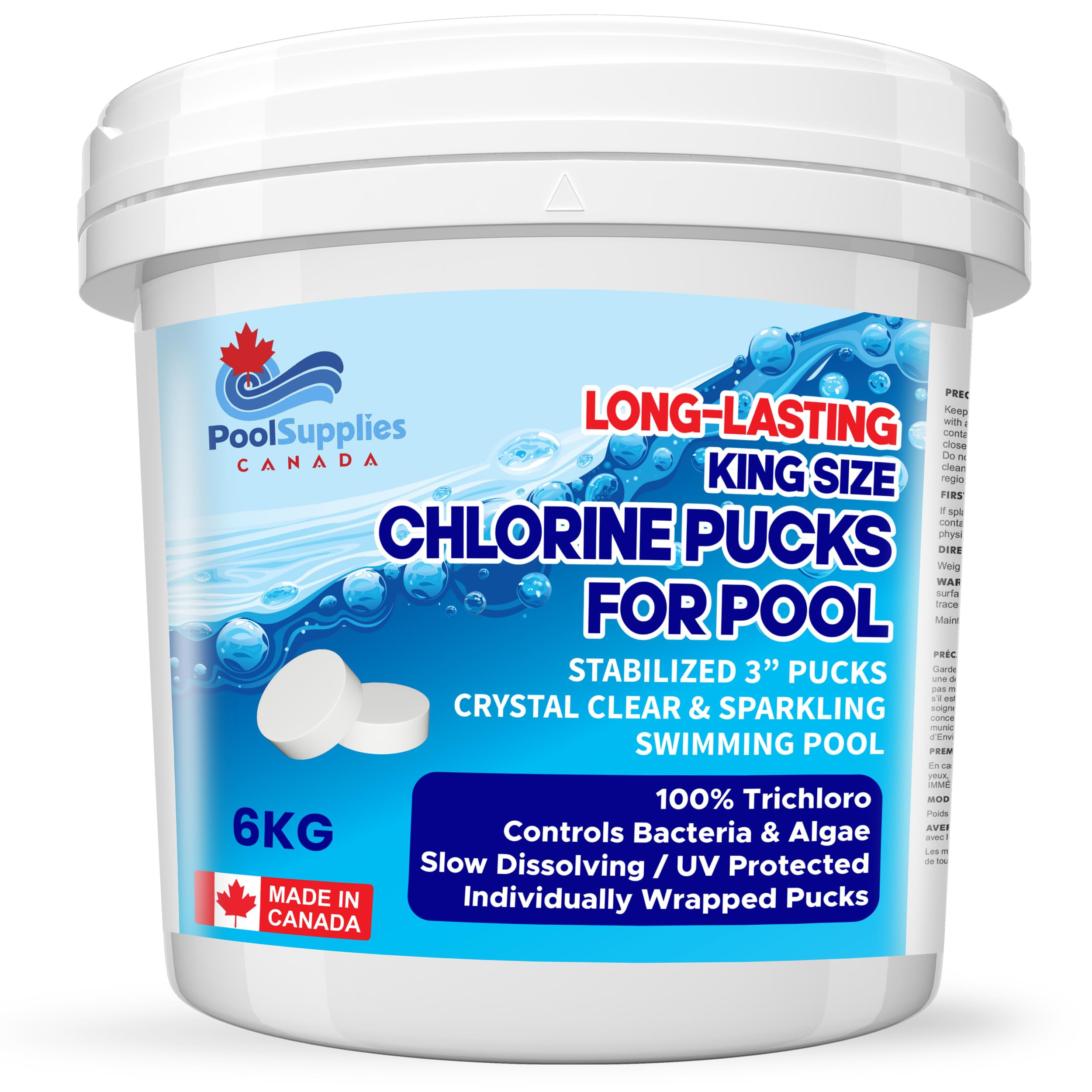 Chlorine Pucks for Pool (6 Kg) - King Size 3” Stabilized Swimming Pool Chlorine Pucks | UV Prot... | Amazon (CA)