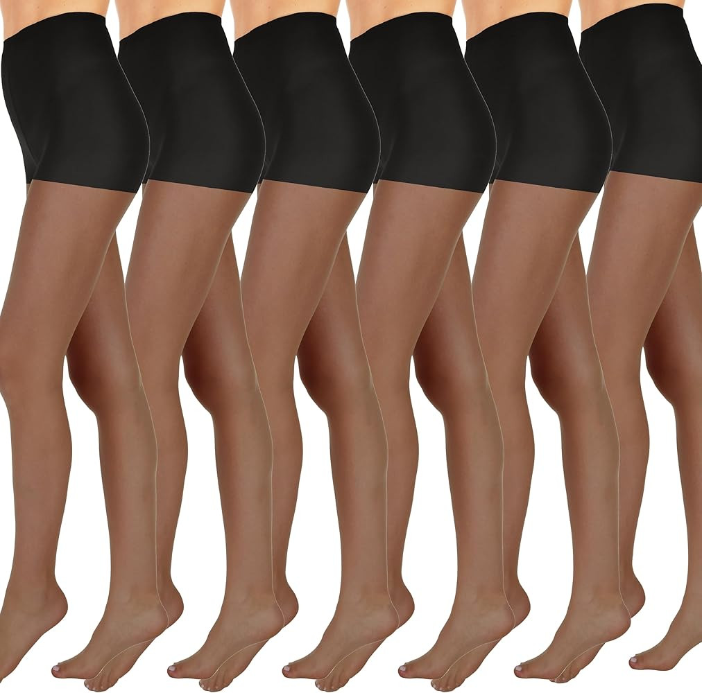 L'eggs Everyday Control Top Sheer Toe Pantyhose for All Day Comfort, 100% Nylon | Amazon (US)