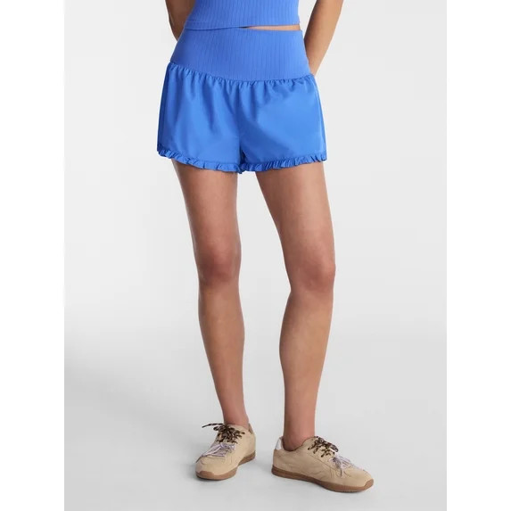 No Boundaries Ruffle Hem Shorts, 2" Inseam, Women's XXS-XXL | Walmart (US)