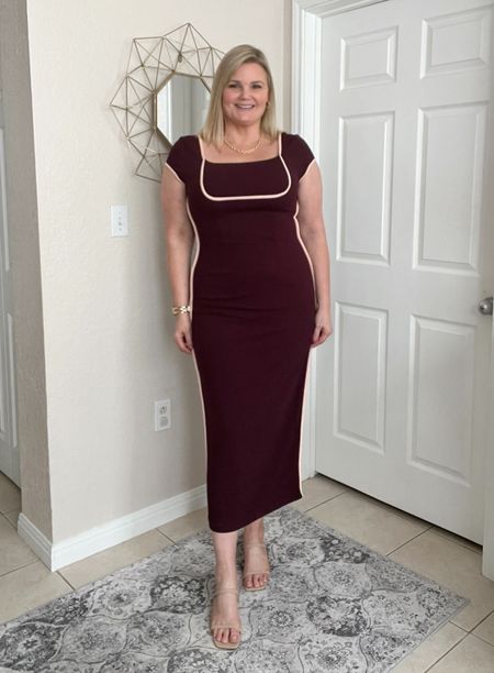 Dress: 40% off with code 40T7FH9Z. Dress fits true to size, in the large. I sized down half a size in the shoes. Shapewear is tts but size down for more compression. 

#LTKmidsize #LTKover40 #LTKstyletip