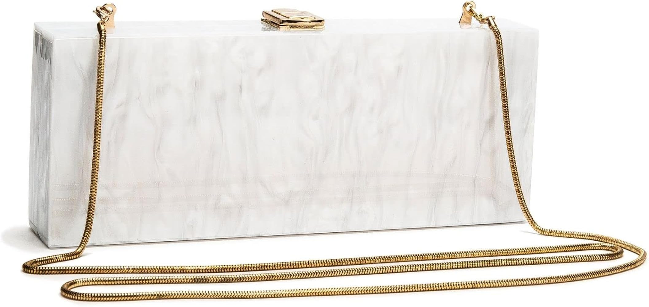 Acrylic Clutch Evening Bag for Women, Long Pearl Acrylic Clutch Handbag for Dinner Party Wedding ... | Amazon (US)