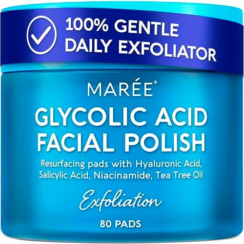 MAREE Glycolic Acid Pads – Toner Pads for Face Cleansing – Exfoliating Pad with Tea Tree Oil,... | Amazon (US)