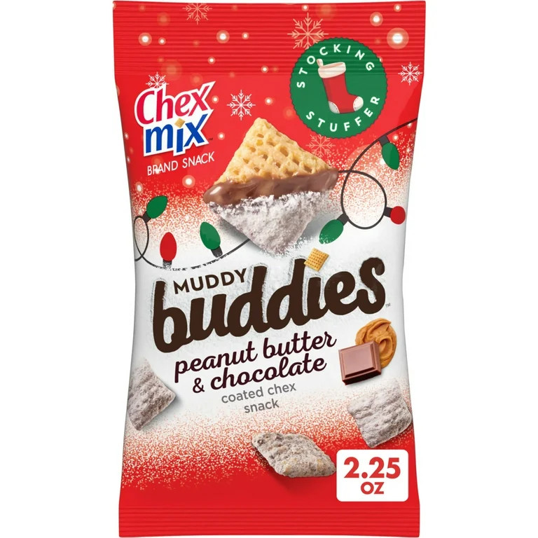 Chex Mix Muddy Buddies, Peanut Butter & Chocolate Coated Chex Snack, 2.25 oz | Walmart (US)