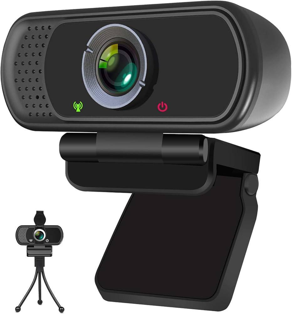 Full HD 1080P Webcam with Privacy Shutter and Tripod, Pro Streaming Web Camera with Microphone, W... | Amazon (US)