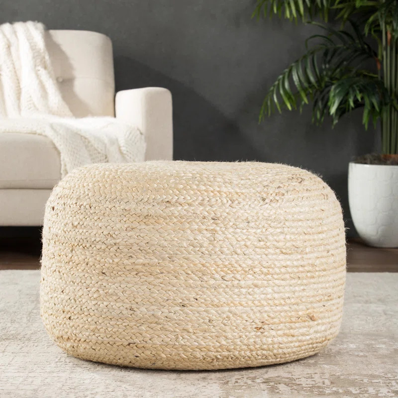 Shipka 29'' Wide Round Pouf Ottoman | Wayfair North America