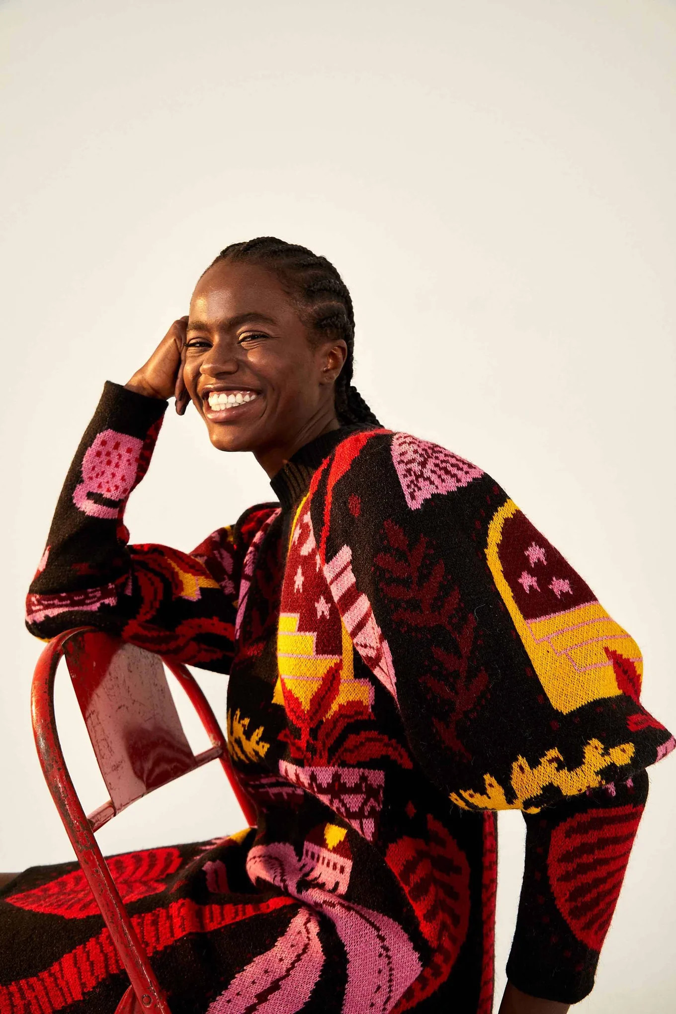 black tropical magic sweater dress | FarmRio (US)