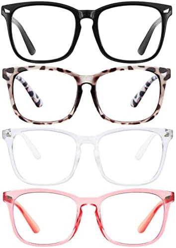 Blue Light Blocking Glasses for Women Men-HEALSUN 4 PACK Computer Gaming Anti Headache Eye Strain | Amazon (US)