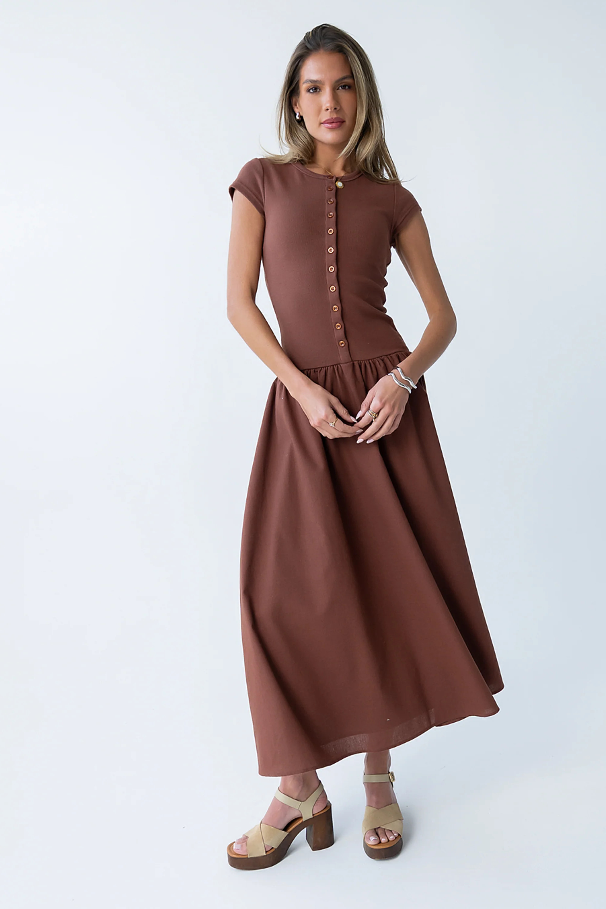 Bailee Maxi Dress in Red-Brown | Böhme US