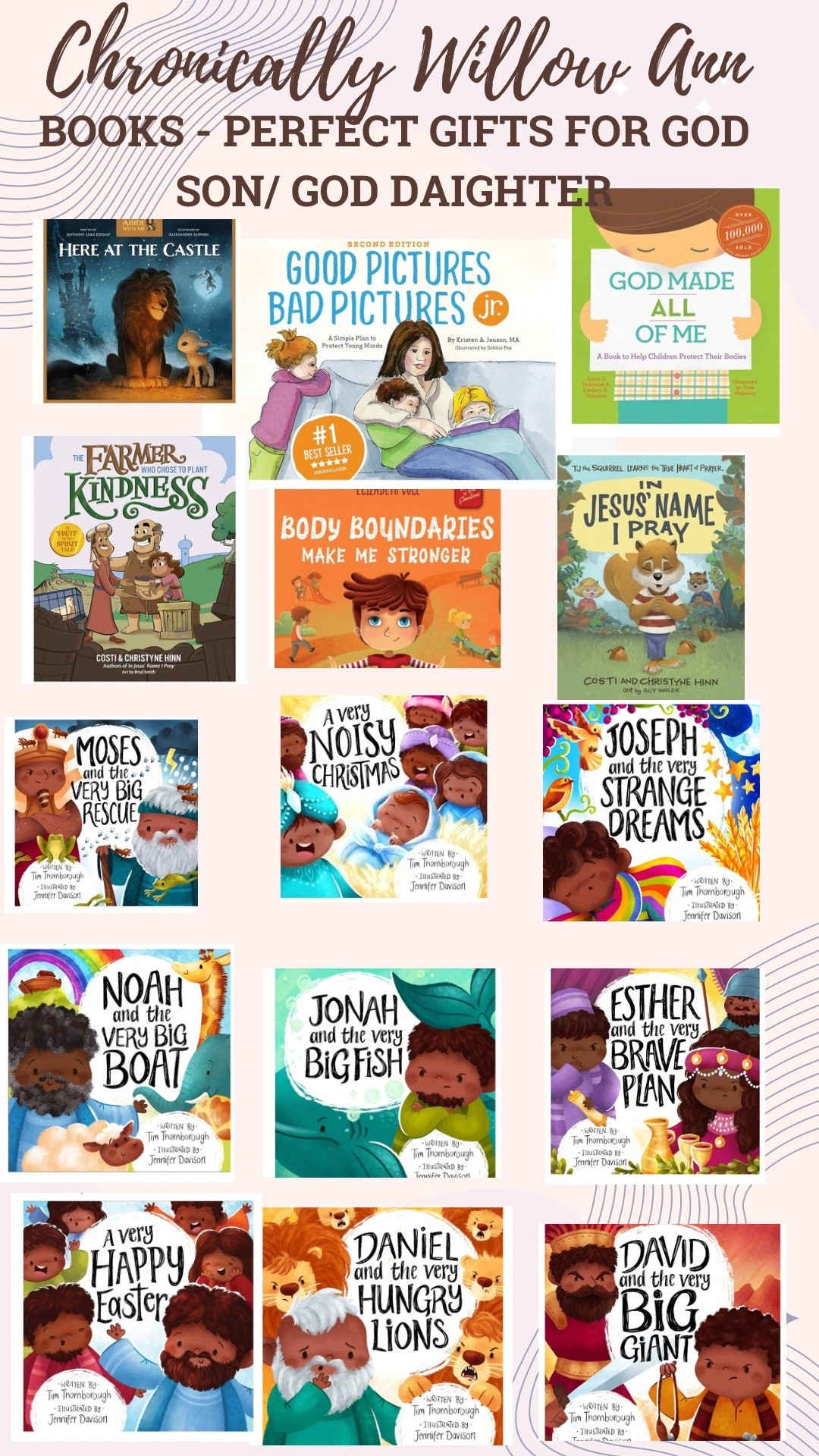 Looking for books that are kid friendly but share the stories of the Bible at their learning level? These are some incredible books for children, they meet them where they are in their learning and understanding and explain the beauty of god to them. If you are looking for books that explain the true reason for the season to include your kids in or you are a god parent looking for gifts for your god children to teach them about God, you can’t go wrong with these beautiful books 

#LTKKids #LTKGiftGuide #LTKBaby