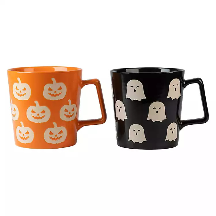 Jack O' Lantern and Ghost Mugs, Set of 4 | Kirkland's Home