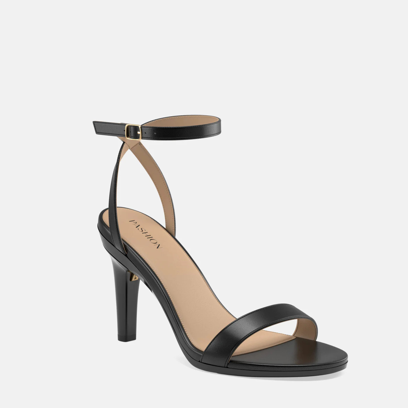 The Brenna - Coal Leather + Stiletto Heel Kit 4 Coal | Pashion Footwear