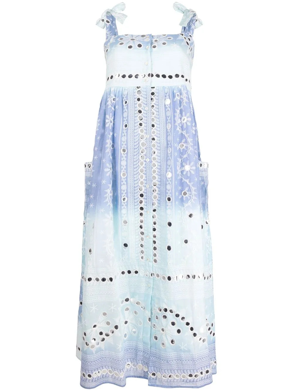 Juliet Dunn Printed square-neck Dress - Farfetch | Farfetch Global