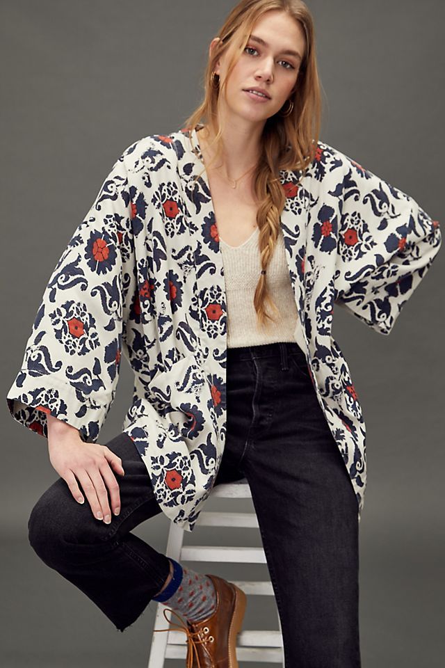 Eleanor Geometric Print Kimono Jacket | Anthropologie (UK)