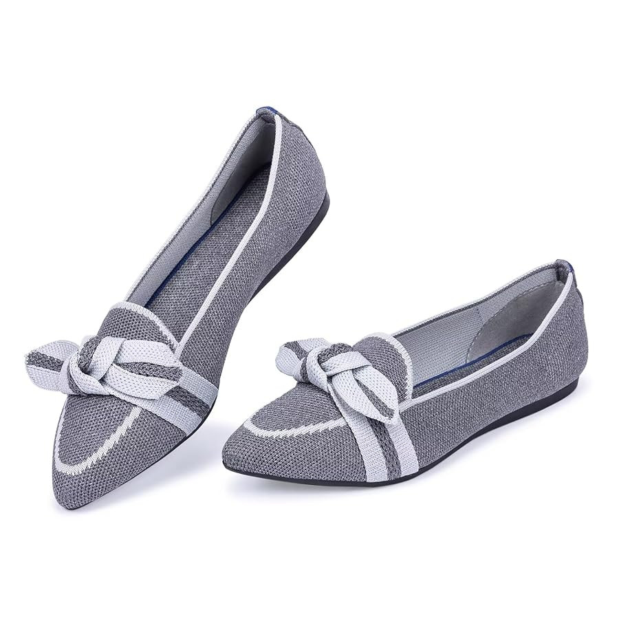 BEJINASH Women's Loafer Flats Casual Knit Fabric Lightweight Dressy Shoes Washable Elegant Pointe... | Amazon (US)