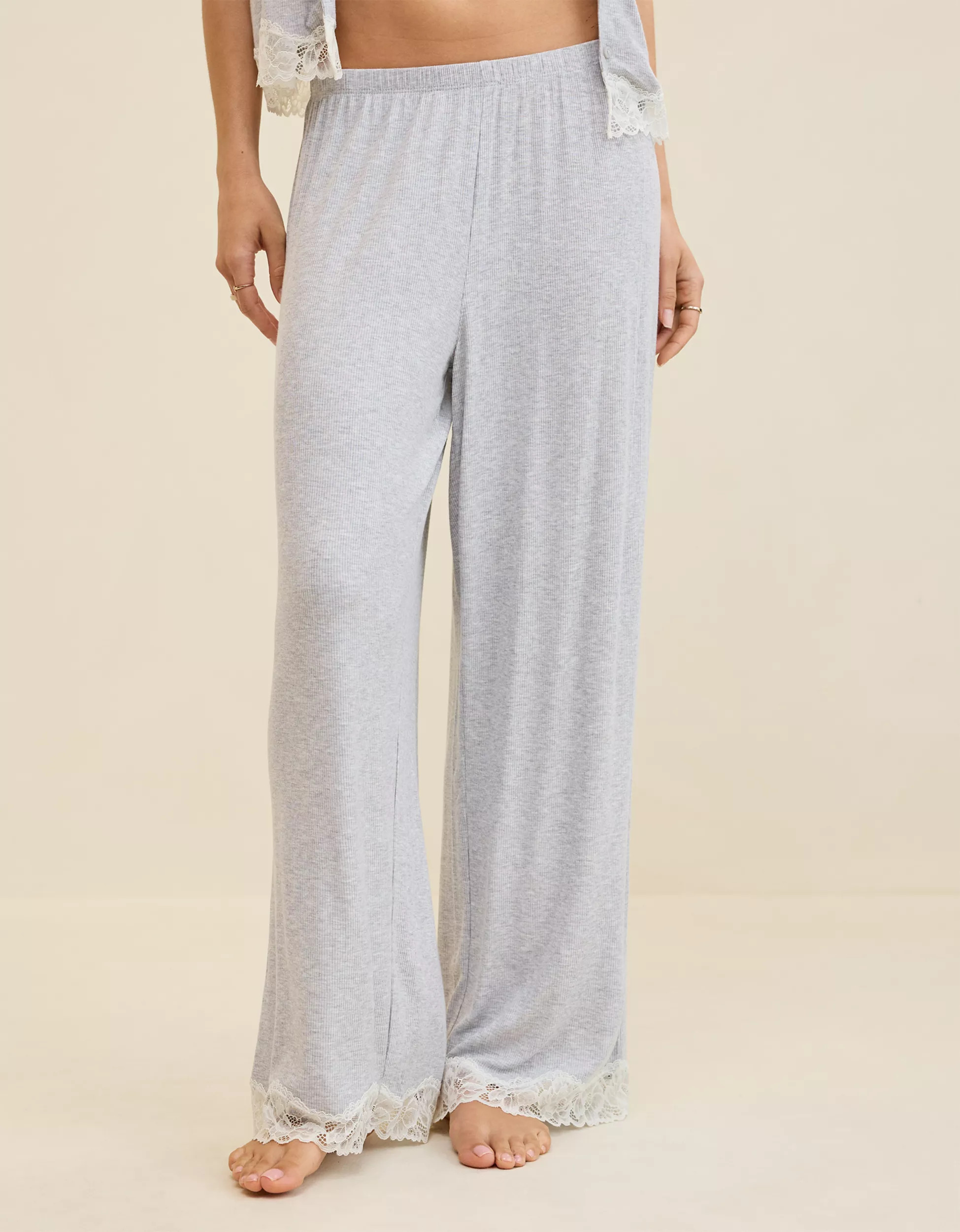 Aerie Real Soft® Rib Trouser PJ | Aerie