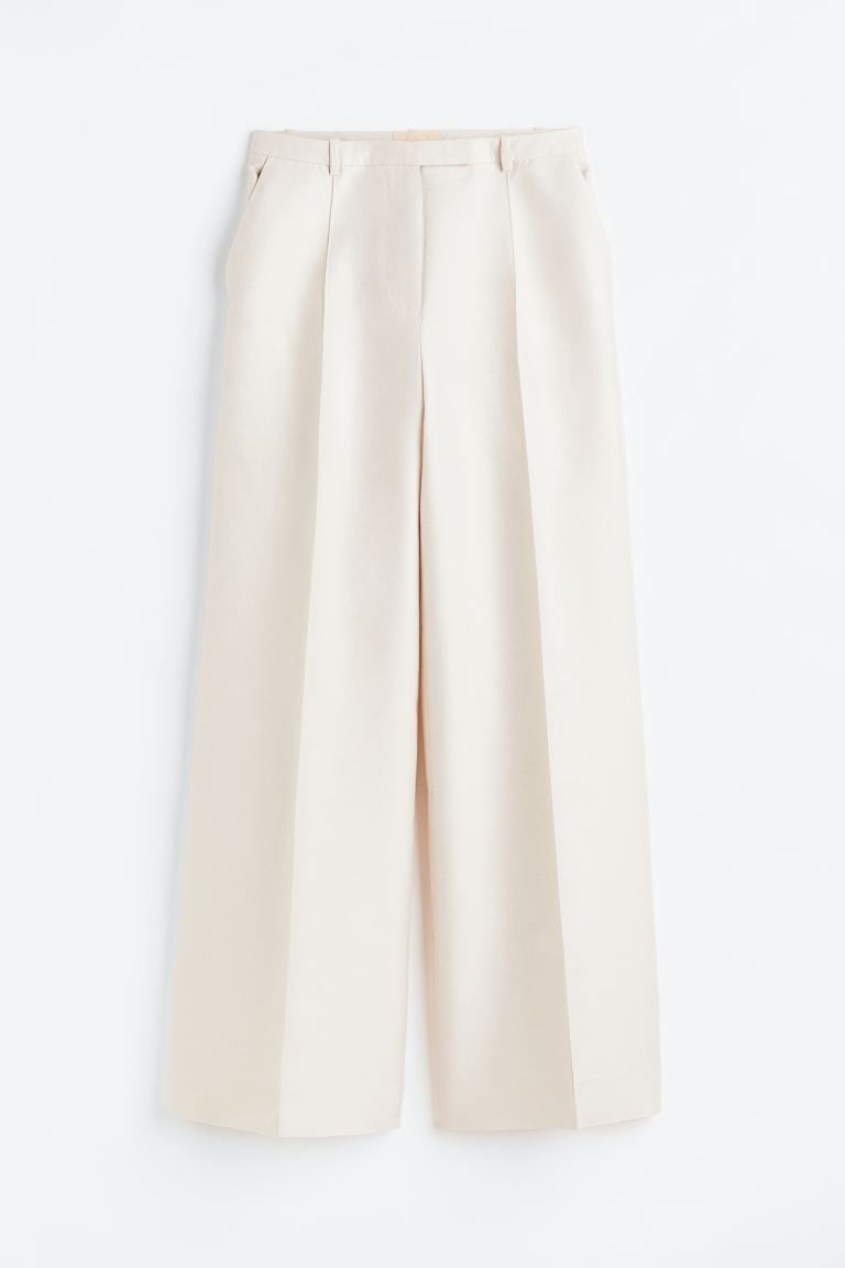 Silk-blend tailored trousers | H&M (UK, MY, IN, SG, PH, TW, HK)