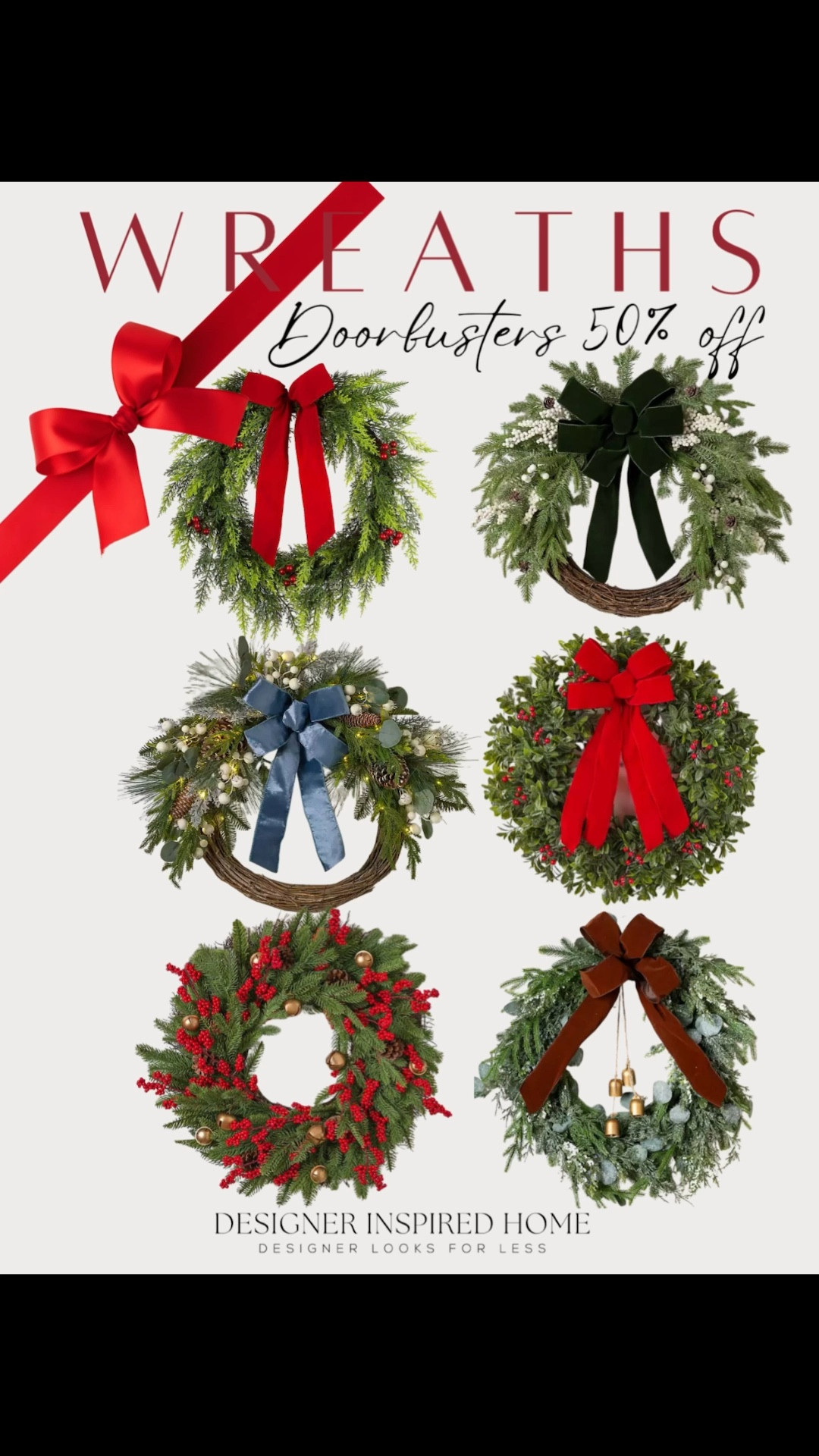 Wreath doorbuster deals 50% off

#LTKSeasonal #LTKSaleAlert #LTKHoliday