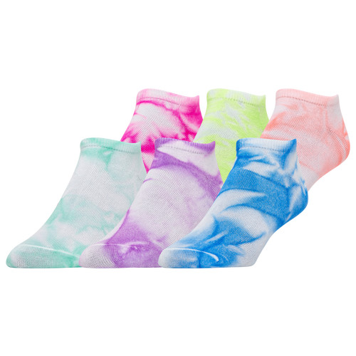 CSG 6 Pack Bright Tie-Dye No Show Socks | Champs Sports