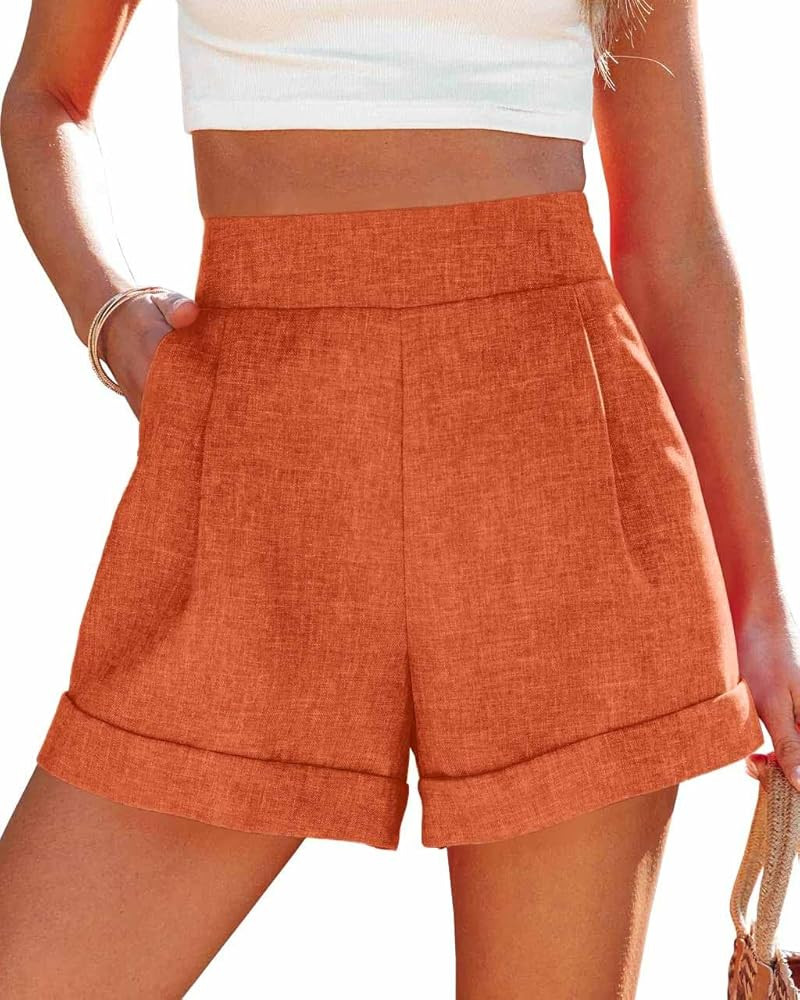 Wihion Women Summer Wide Leg Shorts High Waisted Casual Bermuda Shorts Lightweight Workwear Short... | Amazon (US)