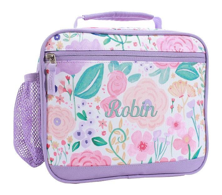 Mackenzie Lavender Floral Blooms Lunch Boxes | Pottery Barn Kids