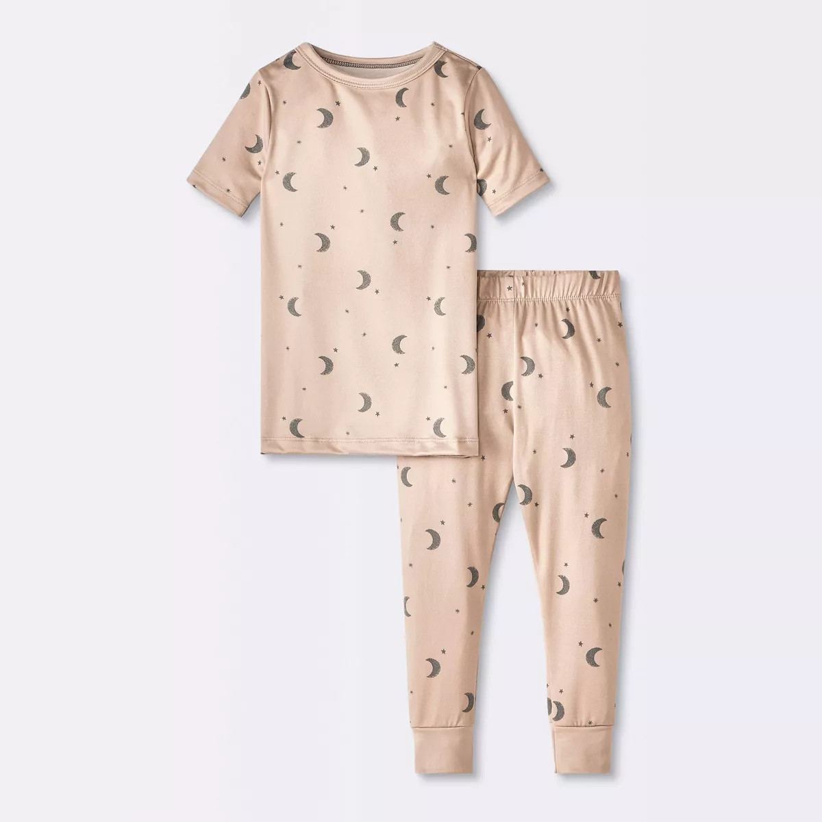 Toddler 2pc Stars and Moon Smooth Jersey Snug Fit Pajama Set - Cloud Island™ Brown 3T | Target