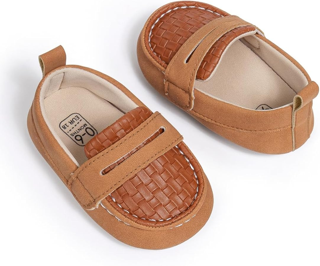 Infant Baby Boys Loafers Soft Sole PU Leather Toddler Moccasins Girls First Walking Crib Dress Sh... | Amazon (US)