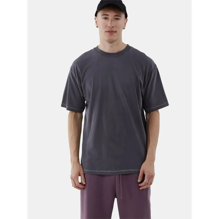 No Boundaries All Gender Cotton Oversize Tee Shirt, Men's Sizes XS-5XL | Walmart (US)