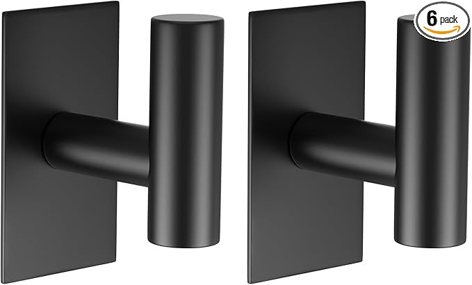 VAEHOLD Wall Towel Hooks, Heavy Duty Sticky Holder Waterproof Towel Hooks for Hanging Coat, Cloth... | Amazon (US)