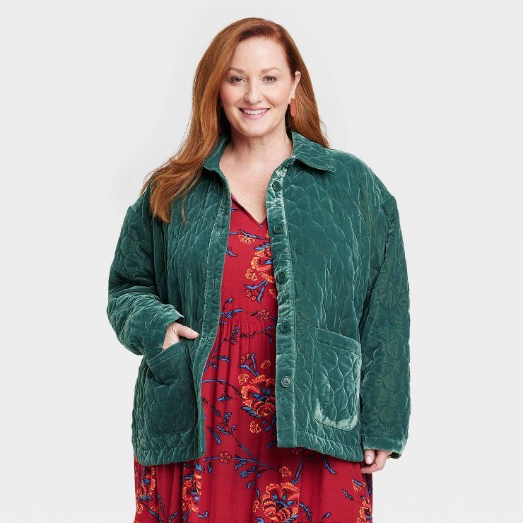 Women's Quilted Velour Jacket - Knox Rose™ | Target