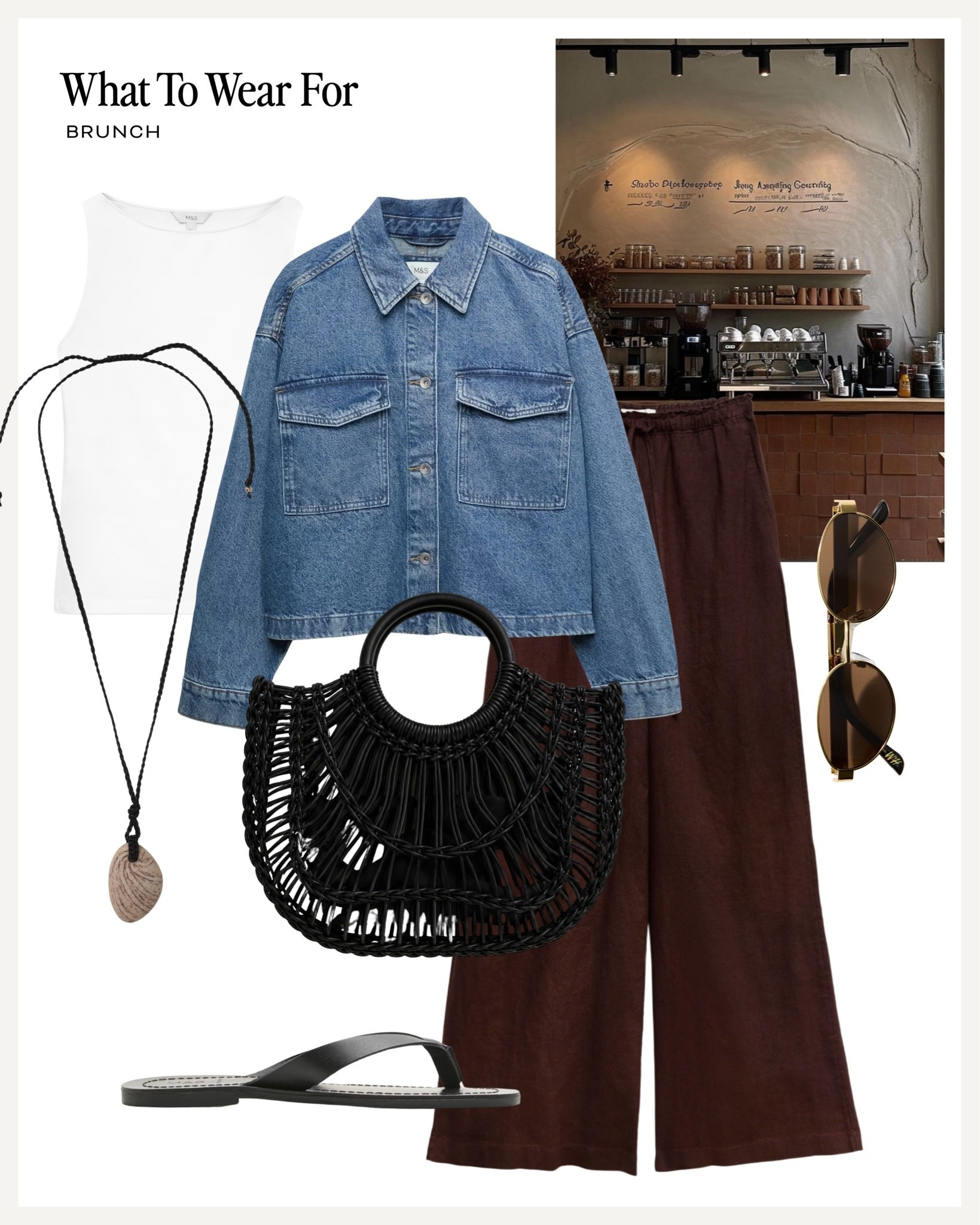 Brunch ☕️ 

Marks and Spencer, summer outfit, denim jacket, linen trousers

#LTKsummer