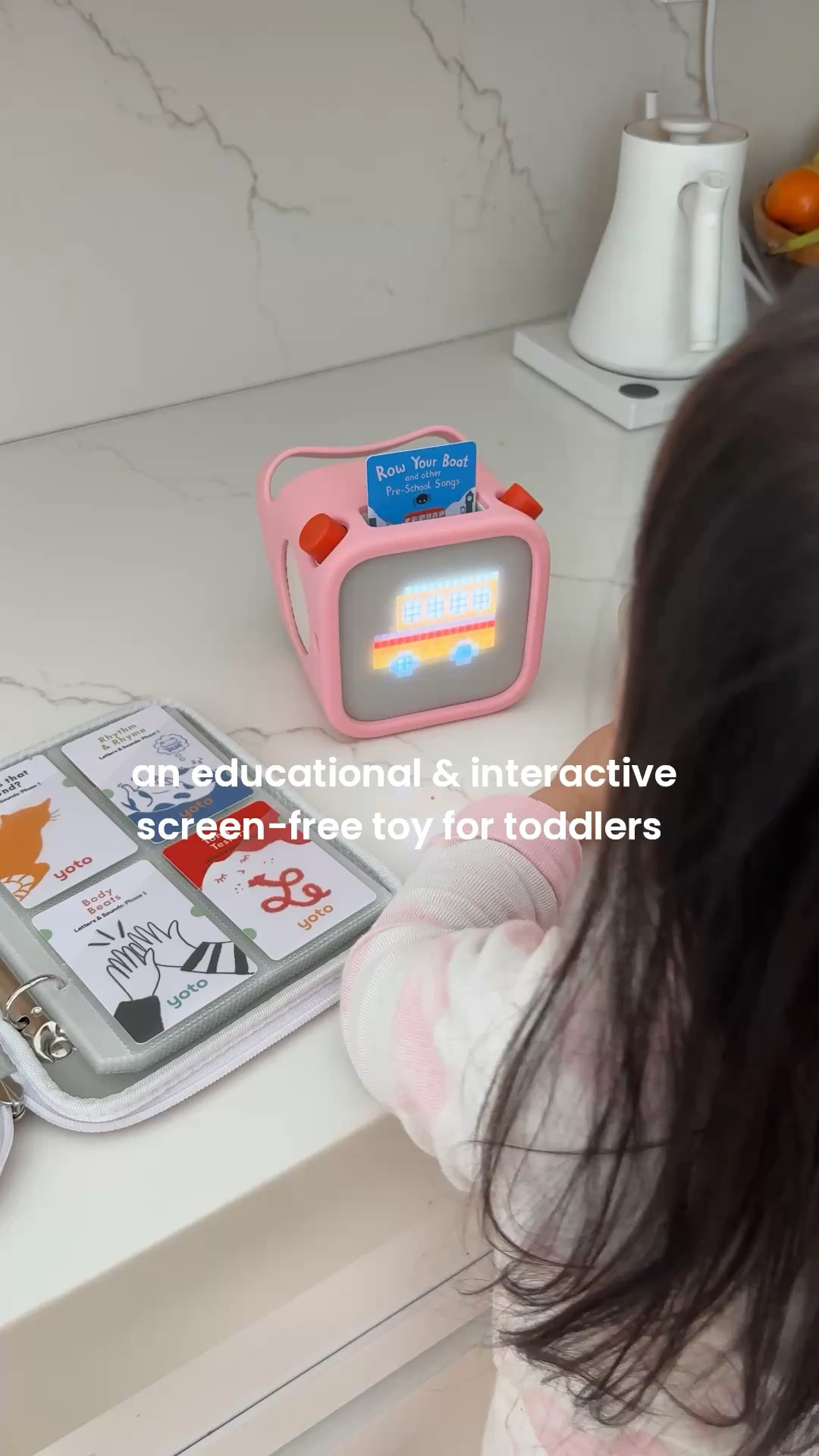 A screen free toy that’s educational and that my toddler loves! She’s three years old and we have a bunch of yoto cards she switches through and she’s in full control! #Toddlertoys #Toddlermom #toys #yotoplayer 

#LTKmomlife #LTKHome #LTKKids
