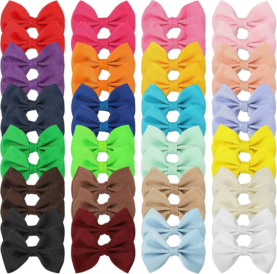 XIMA 48PCS(24pairs) Dog's Hair Bows Clips,Small Handmade Hair Accessories Bow Pet Puppy for Doggi... | Amazon (US)
