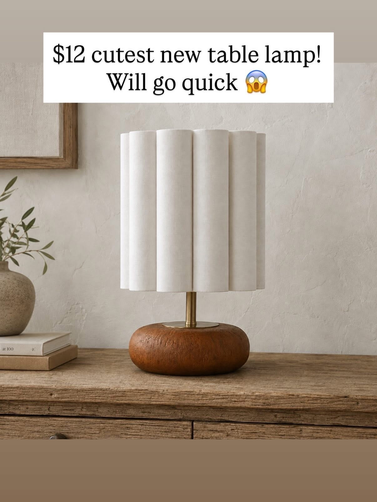 $12 cutest new table lamp!
Will go quick! Also comes in white