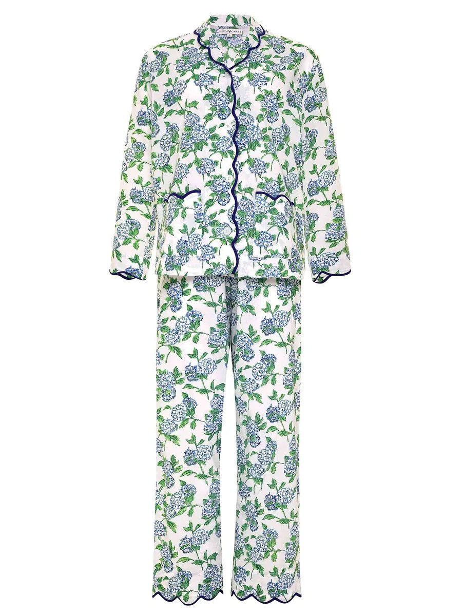 Hydrangea Pajamas with Scalloping | Heidi Carey