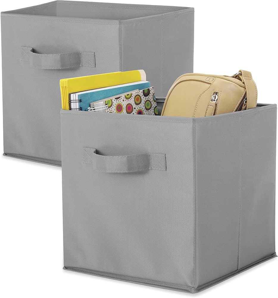 Whitmor, Gray, Collapsible Cubes, Set of 2 | Amazon (US)