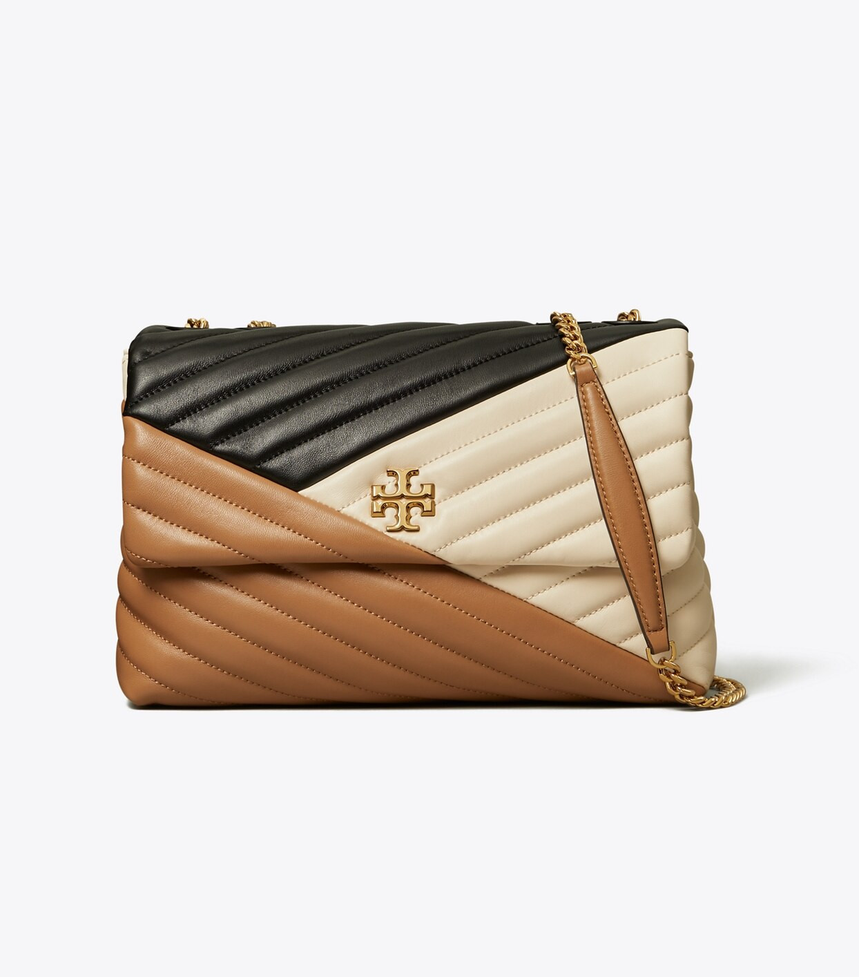 KIRA CHEVRON COLOR-BLOCK CONVERTIBLE SHOULDER BAG | Tory Burch (US)