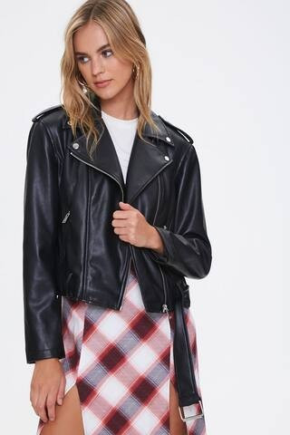 Faux Leather Moto Jacket | Forever 21 (US)